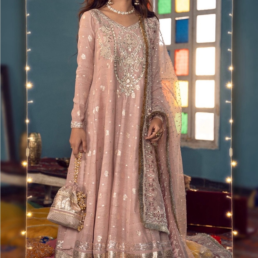 Elegant Pink Embroidered Dress